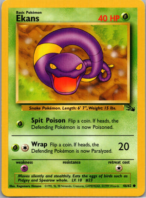 1999 Fossil #46/62 Ekans Common B126