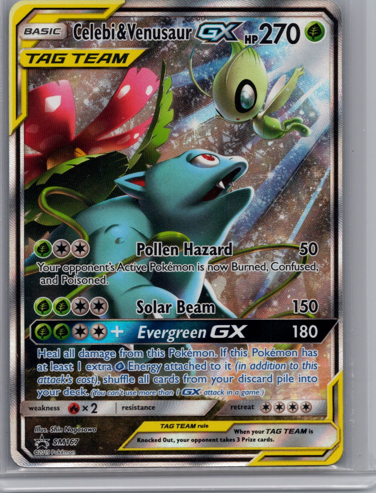 Celebi & Venusaur GX Holo Ultra Rare SM - Team Up 1/181 LP