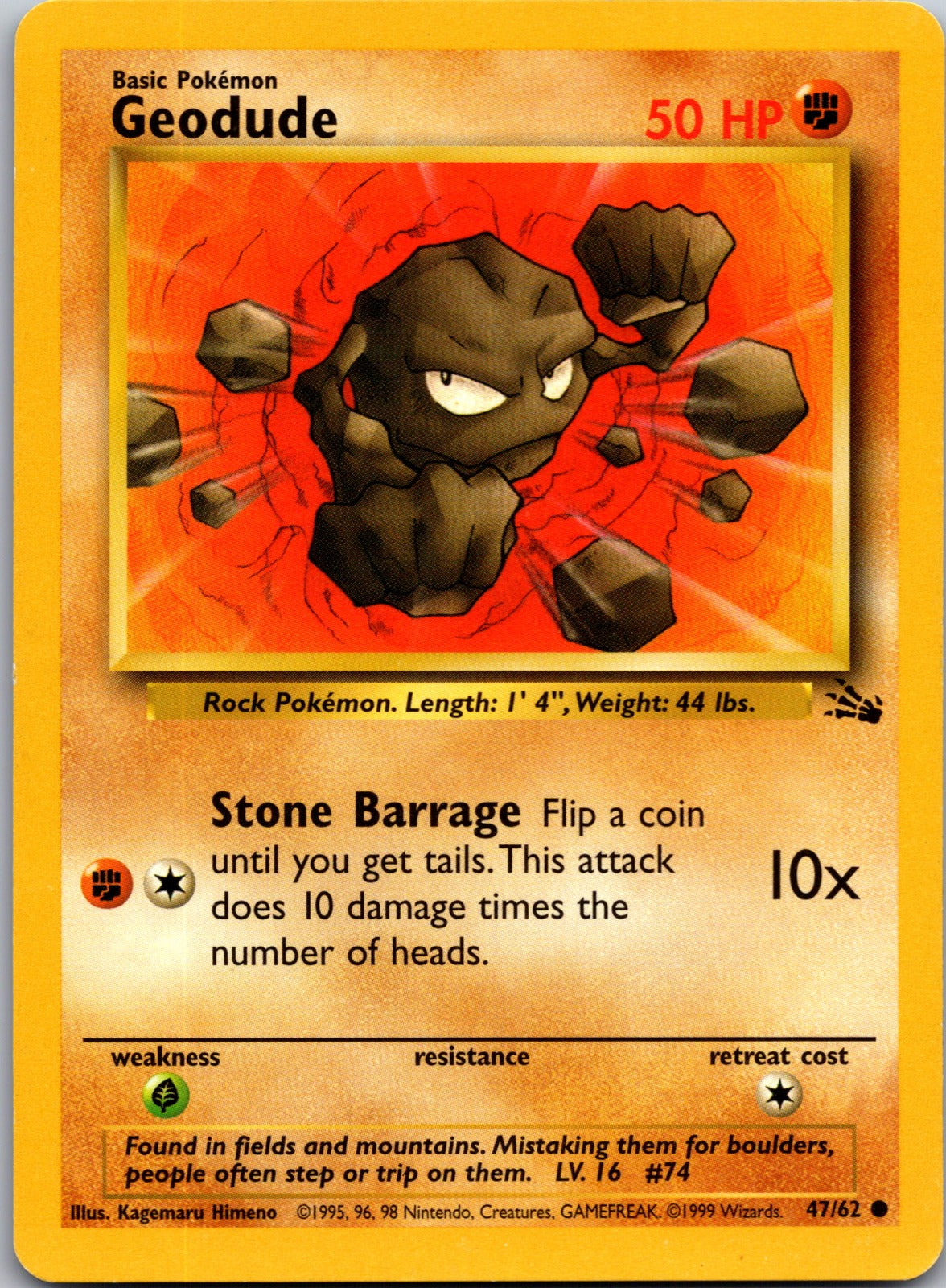 2002 Legendary Collection 077/110 Geodude LP
