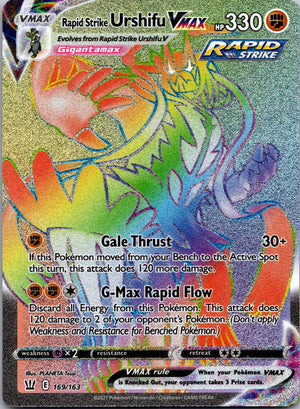 2021 SWSH05: Battle Styles 169/163 Rapid Strike Urshifu VMAX (Secret) LP