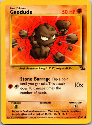 1999 Fossil 47/62 Geodude Common L183