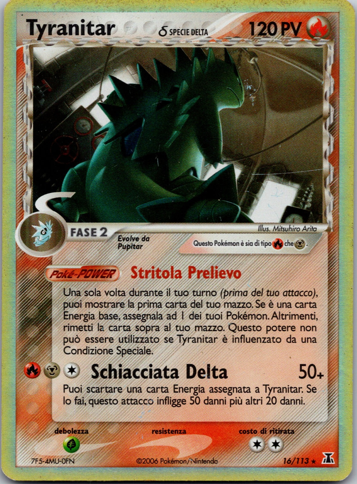 2007 Tyranitar Mysterious Treasures 17/123 NM