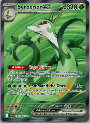 Serperior ex Holofoil Ultra Rare SV: Black Bolt 156/086 NM