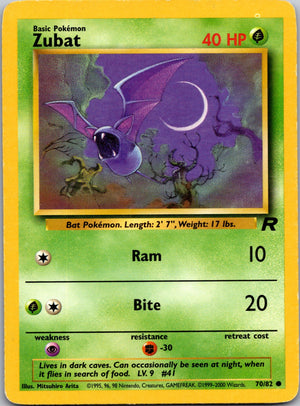 2000 Team Rocket 70/82 Zubat LP