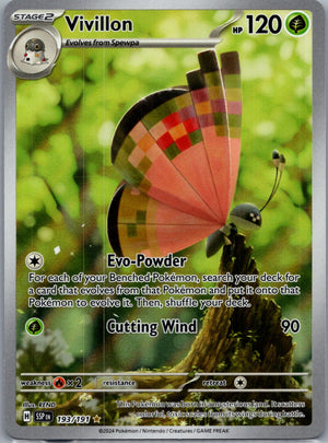 2024 SV08: Surging Sparks 193/191 Vivillon Illustration Rare F192