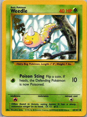 1999 Base Set  069/102 Weedle Common M79