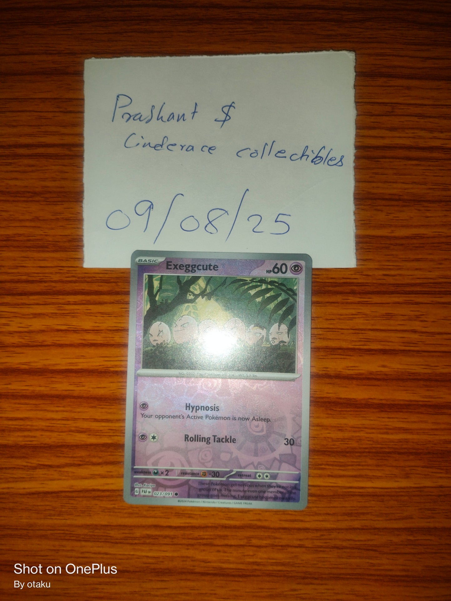 2024 Exeggcute [Reverse Holo] (023/091) Paldean fates