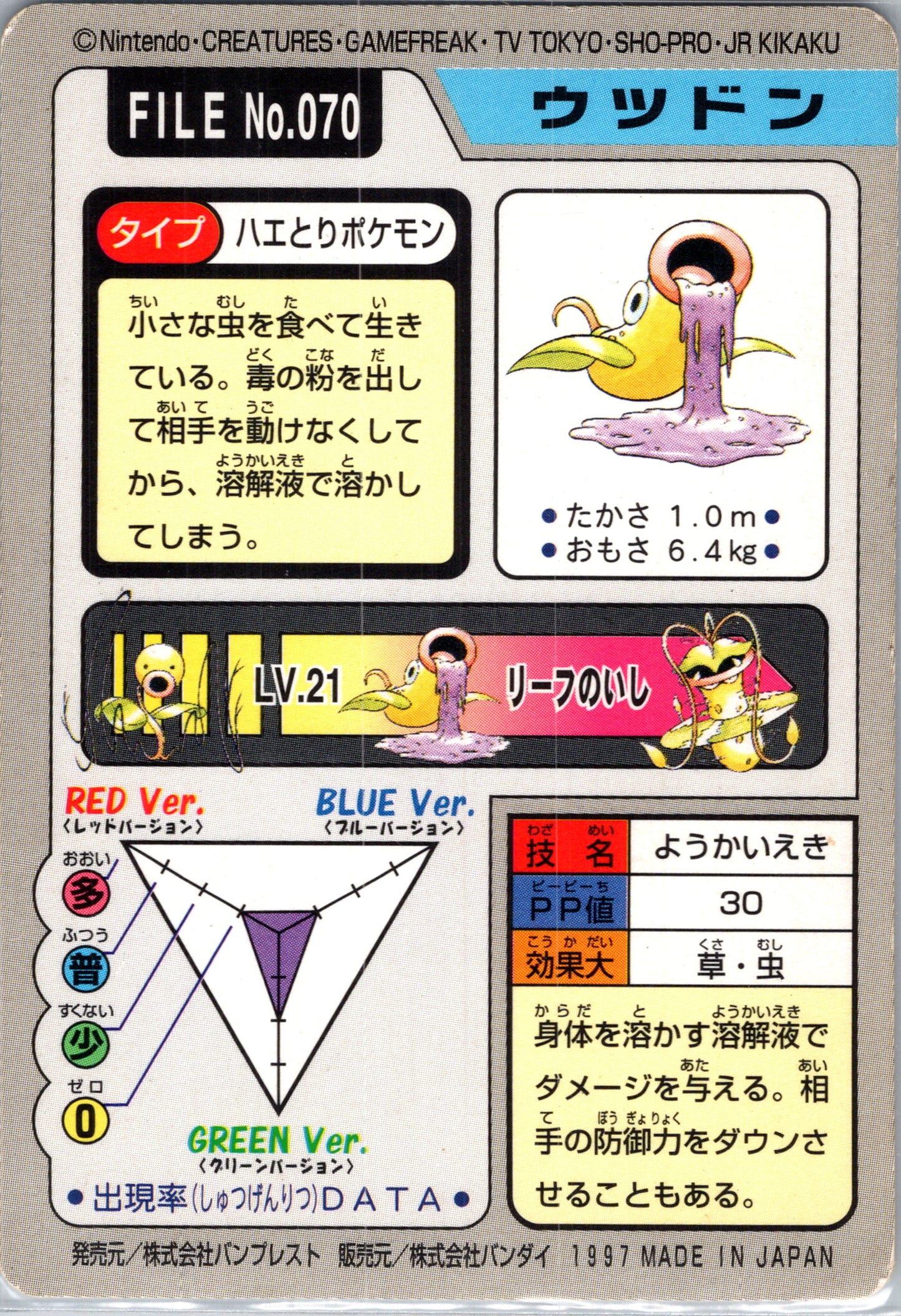 1997 Carddass 70 Weepinbell (JP) C68
