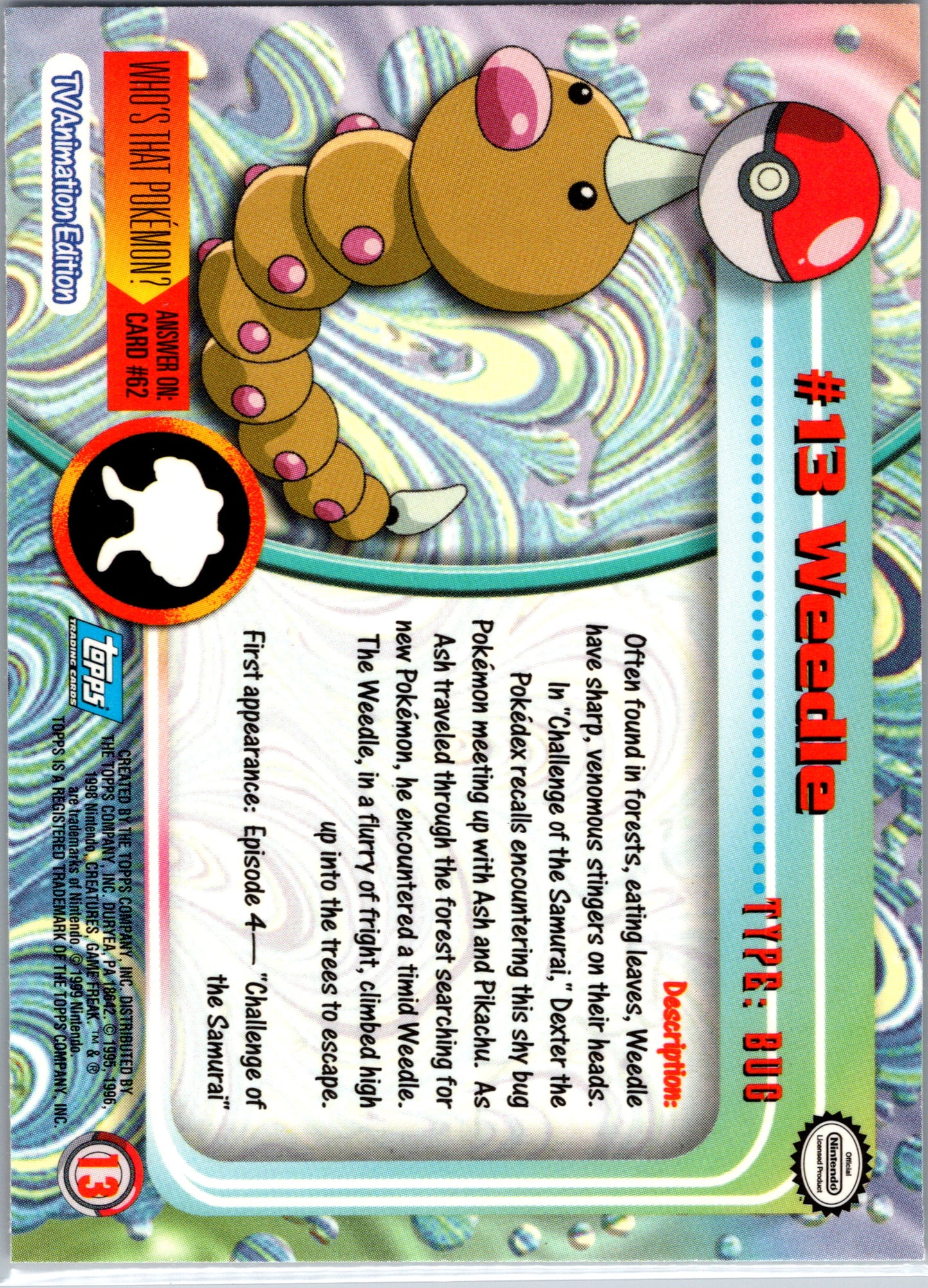 1999 Topps 13 Weedle D13