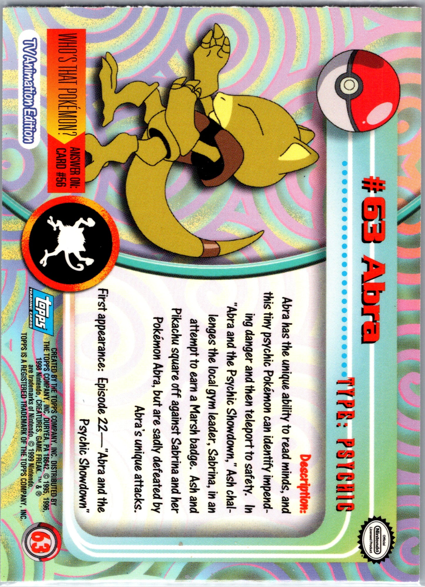 1999 Topps 63 Abra D63