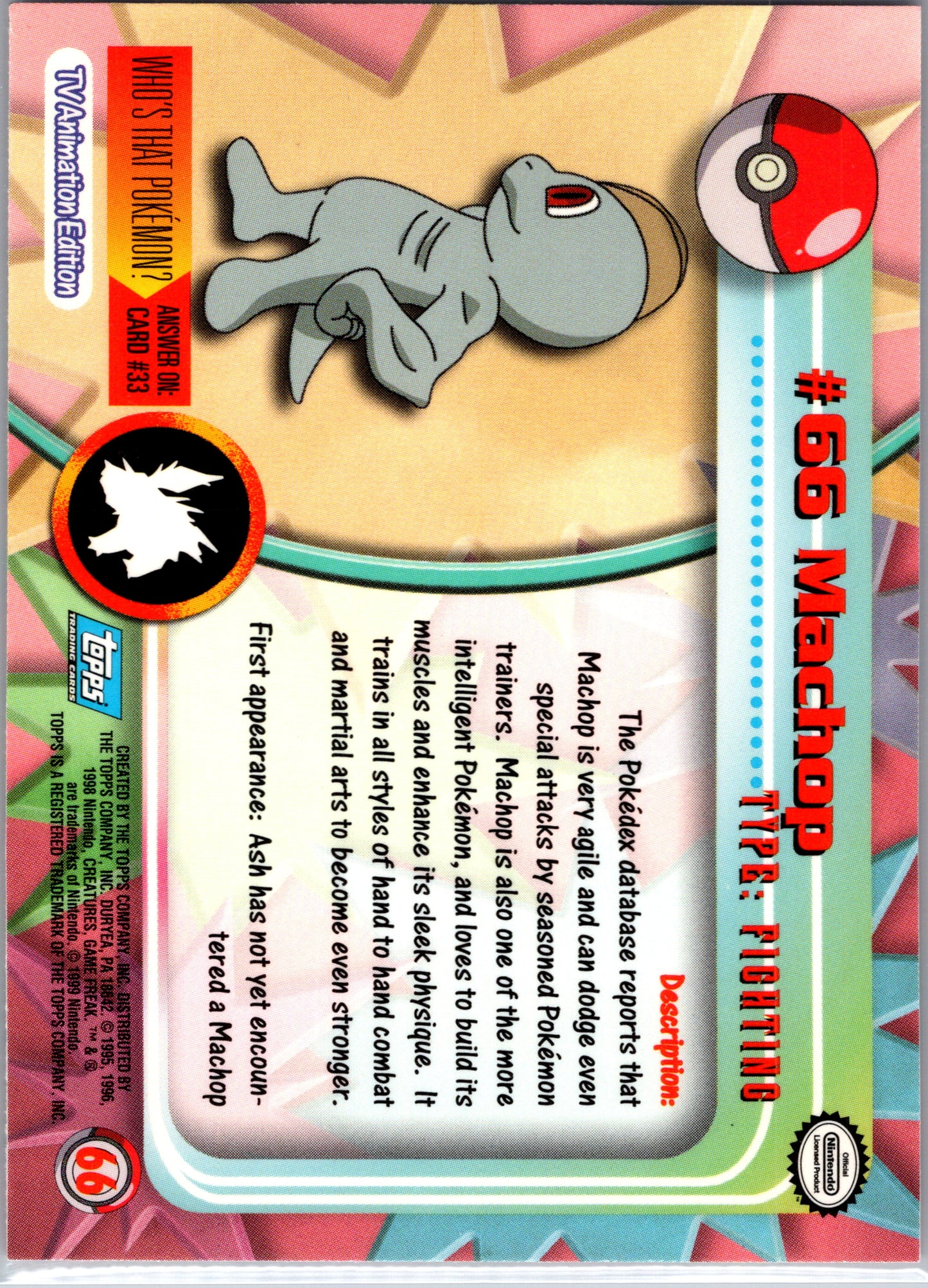 1999 Topps 66 Machop D66