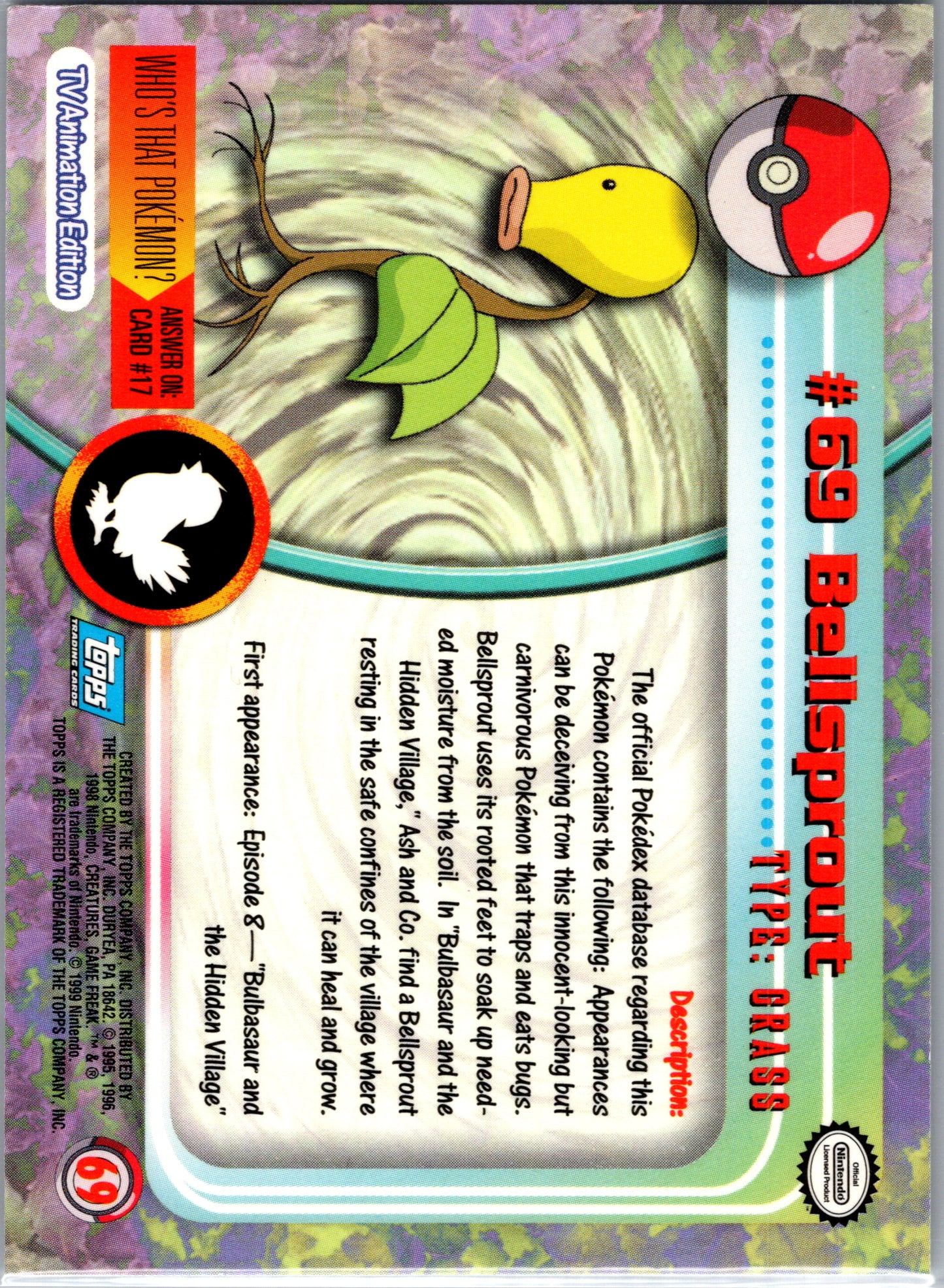 1999 Topps 69 Bellsprout D69