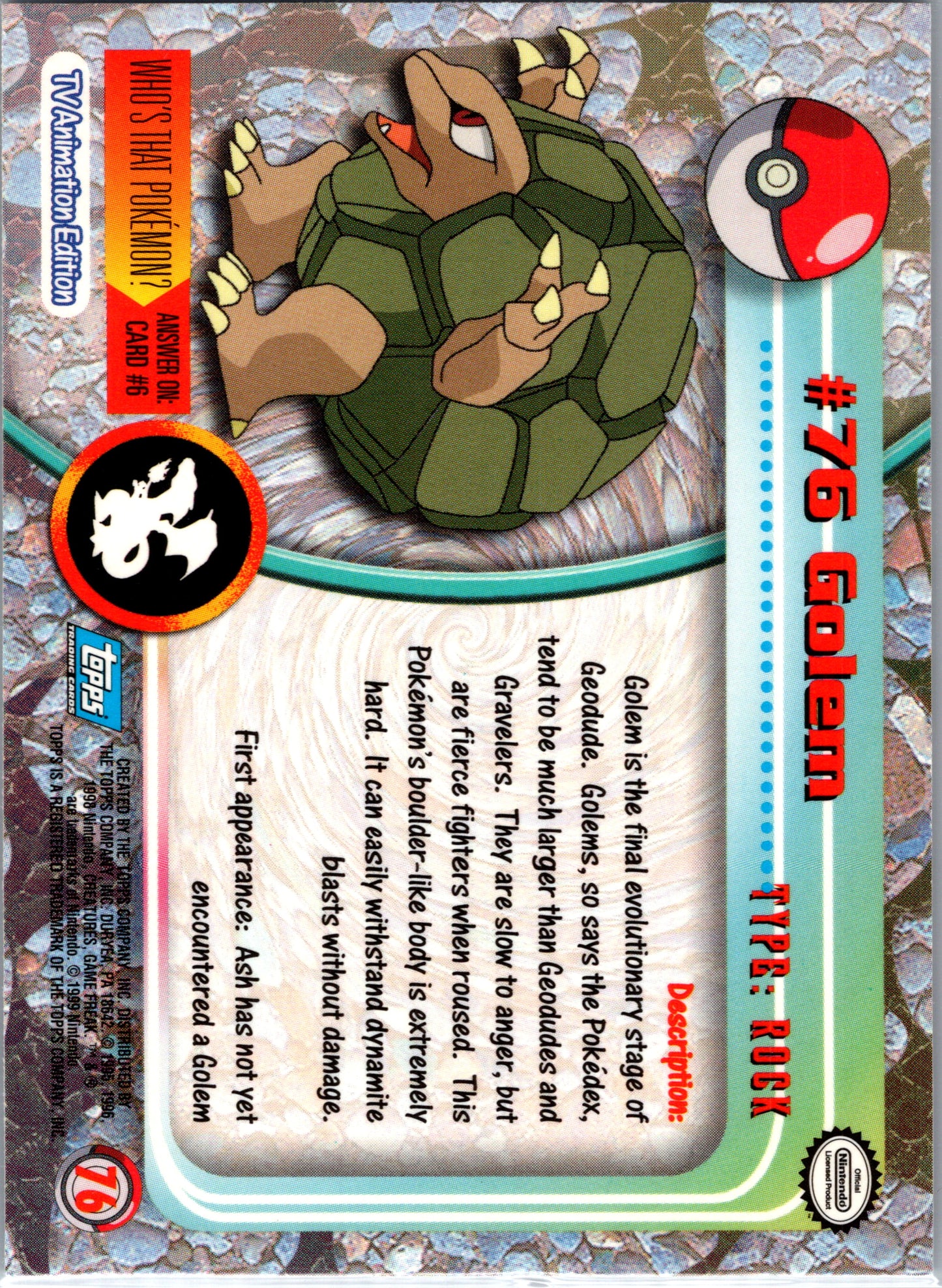 1999 Topps 76 Golem D76