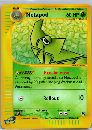 2002 Expedition 087/165 Metapod [Reverse] NM-