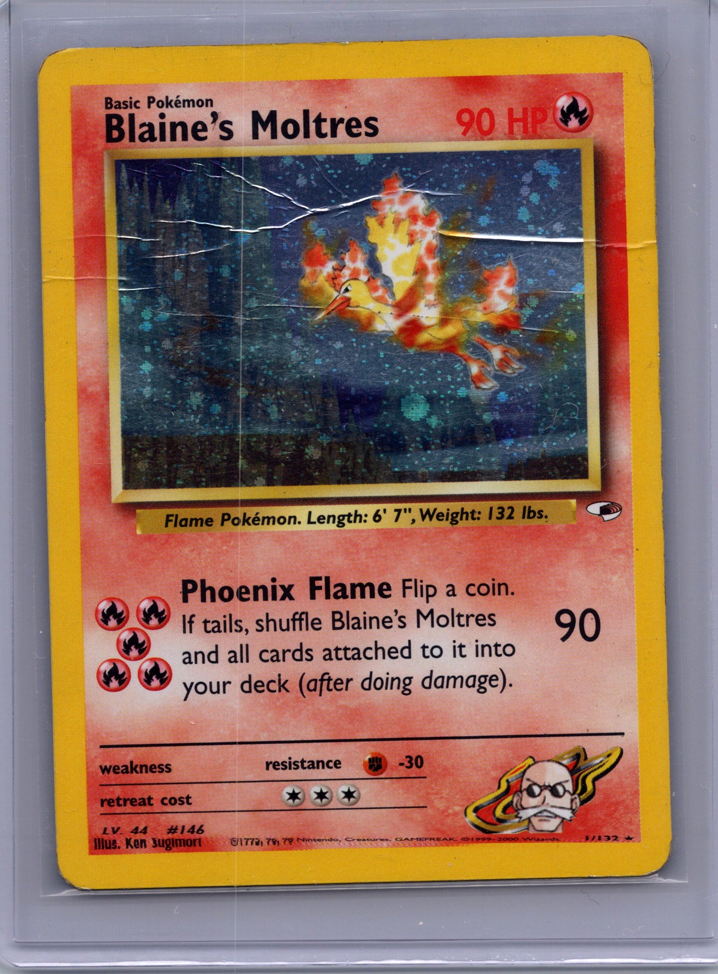 2000 Gym Heroes 001/132 Blaine's Moltres HP