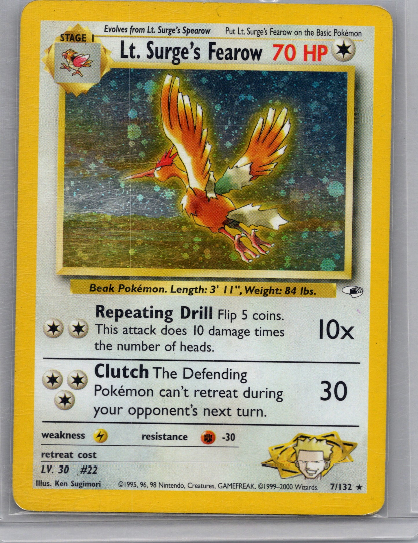 2000 Gym Heroes 007/132 Fearow LP