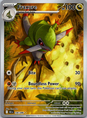 2025 SV: Black Bolt 146/086 Fraxure NM-