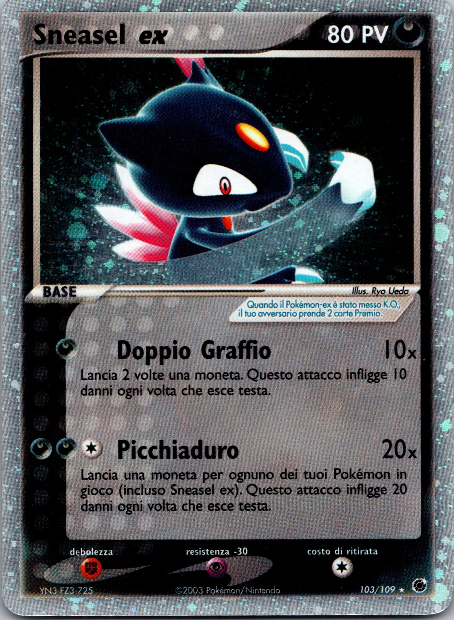 2003 Sneasel EX 103/109 Ruby & Sapphire (Italian) LP