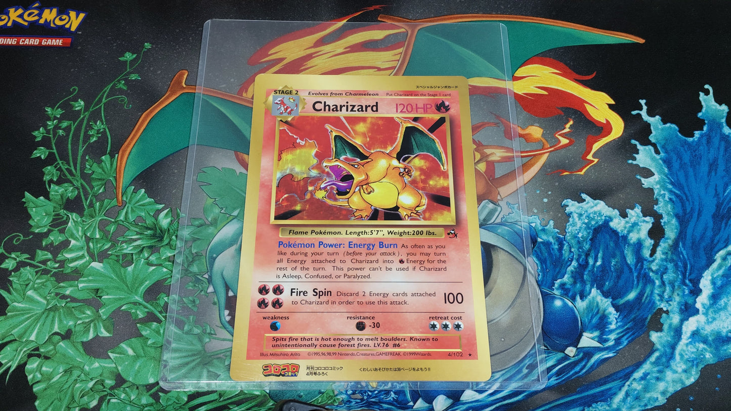 1999 Charizard 4/102 CoroCoro Comics Jumbo Japanese Promo Pokemon Card
