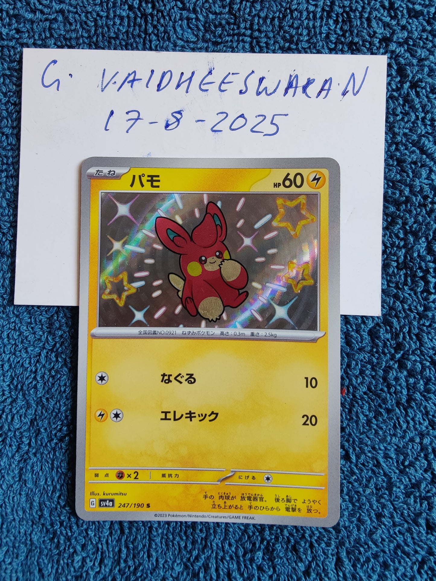 2023 Pawmi #247 Shiny Treasure ex (JP)